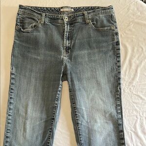 Chico's Blue Straight Leg Jeans with Faded Denim